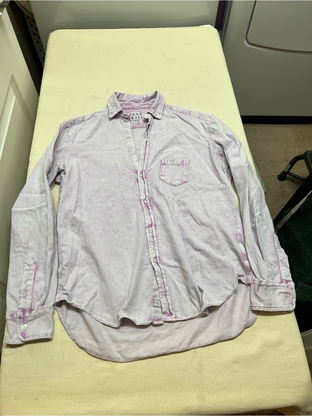 Frank & Eileen S cotton lavender mineral washed button up Eileen - Picture 3 of 13